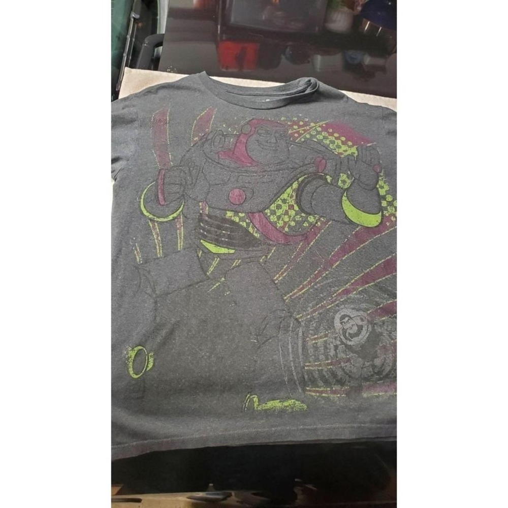 Disney Store‎ Buzz Lightyear Toy Story Graphic T-Shirt Mens Large Gray Heather